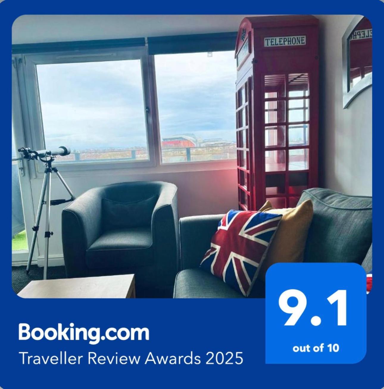 Unique View Of Anfield Stadium - Charming 2 Bedroom Apartment In Liverpool With Parking Экстерьер фото